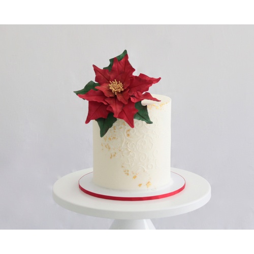 Poinsettia Fondant Cake Saturday 21st December 2019