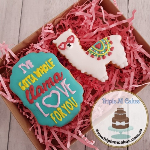 LLAMA LOVE - Valentine's Cookie Gift Box Set