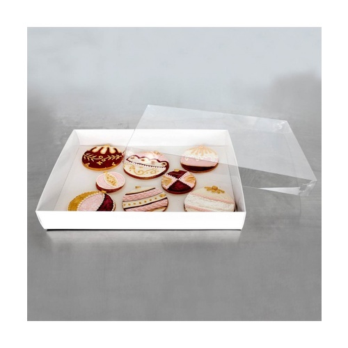Biscuit Box with Clear Lid 32x25x5cm