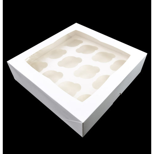 12 Hole Cupcake Box (White)