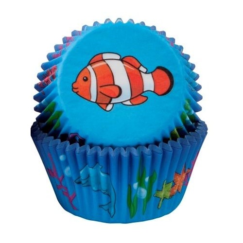 Tropical Fish Cupcake Cases - 50 Pack