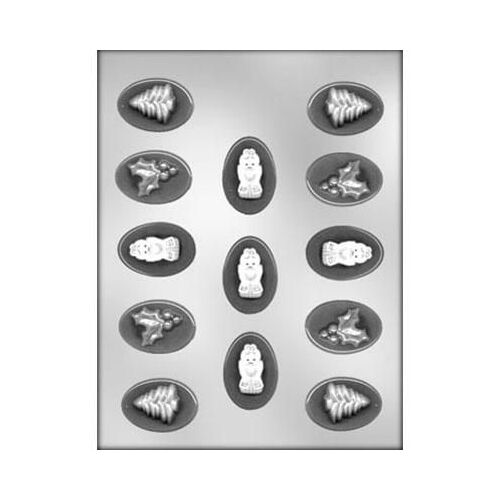 CHRISTMAS ASSORTMENT OVAL MINT Chocolate Mould