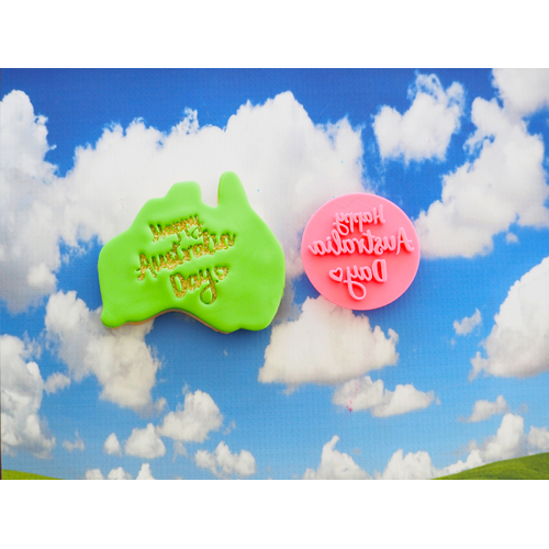 HAPPY AUSTRALIA DAY Fondant Stamp