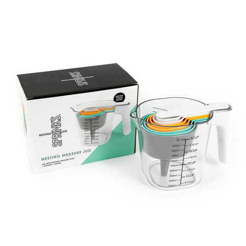 Jug with Nesting Measure Cups + Spoons + Funnel