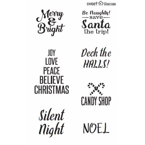 COOKIE STENCIL - Christmas Words Stencil (2 pack)