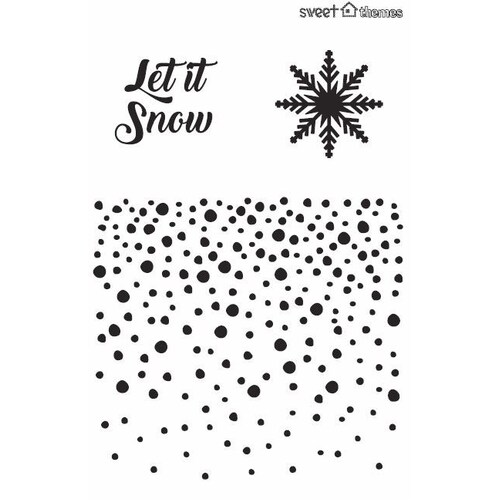 COOKIE STENCIL - Christmas Snowflake & Background