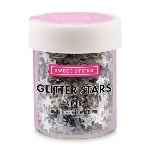 SILVER Glitter Stars