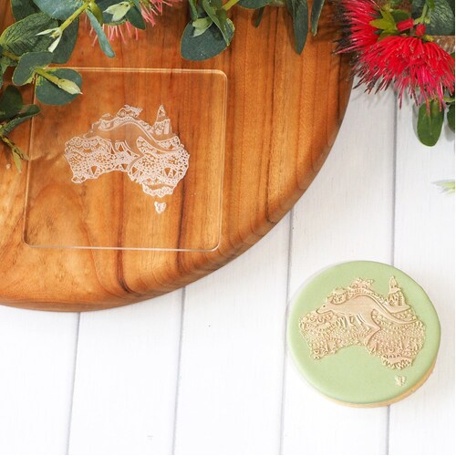 FONDANT DEBOSSER - Australia with Kangaroo