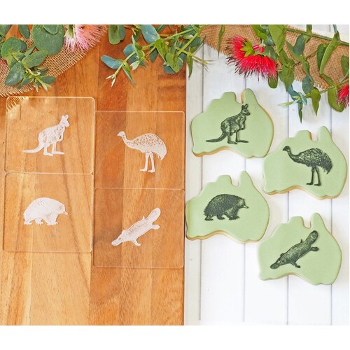 FONDANT DEBOSSER - Australian Animal Set of 4