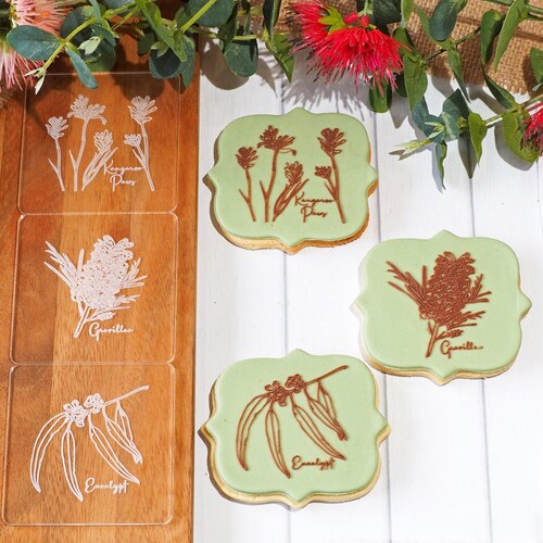 FONDANT DEBOSSER - Australian Flora (Set of 3)