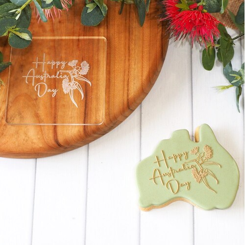 FONDANT DEBOSSER - Happy Australia Day with Eucalyptus Leaf