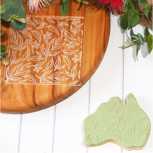 FONDANT DEBOSSER - Gum Leaf Background