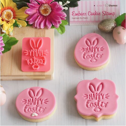 FONDANT EMBOSSER - Happy Easter with Bunny Ears