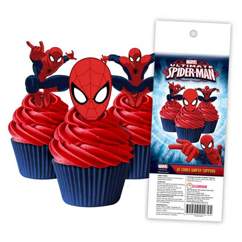 SPIDERMAN | Edible Cupcake Toppers | 16 Pieces