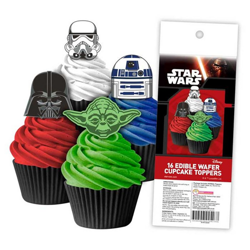 STAR WARS | Edible Cupcake Toppers | 16 Pieces