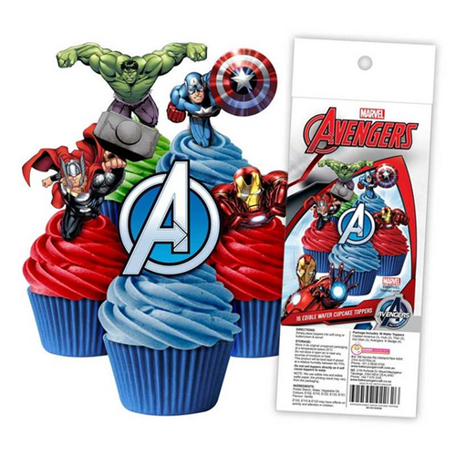 THE AVENGERS | Edible Cupcake Toppers | 16 Pieces