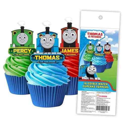 THOMAS THE TANK ENGINE | Edible Cupcake Toppers | 16 Pieces