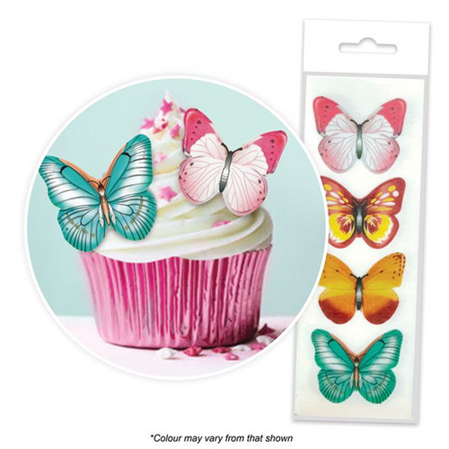 MIXED BUTTERFLY | Edible Cupcake Toppers | 16 Pieces