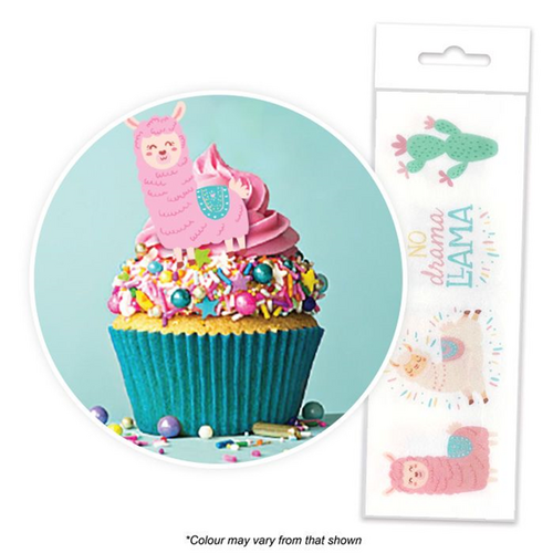 NO DRAMA LLAMA | Edible Cupcake Toppers | 16 Pieces