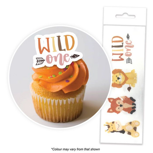 WILD ONE | Edible Cupcake Toppers | 16 Pieces
