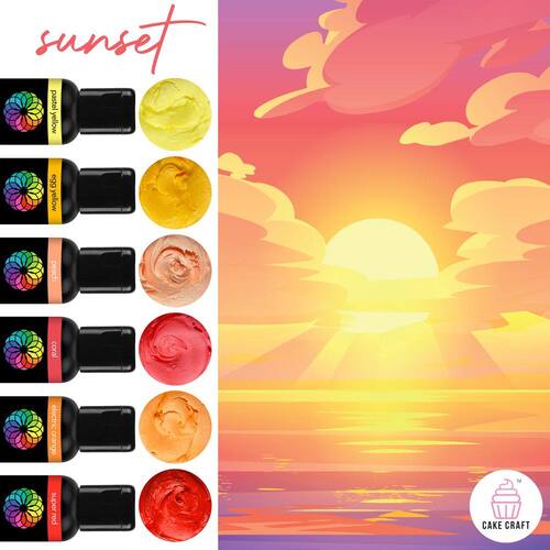 VIVID | SUNSET 6 PACK | GEL COLOURS | 6 x 21G