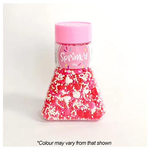 SPRINK'D | PINK/RED/WHITE MIX | HEARTS/2MM SUGAR BALLS | 110G