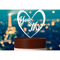 "You and Me" Wedding Cake Topper