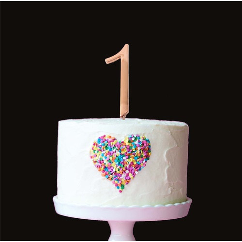 Rose Gold Cake Topper - NUMBER 0