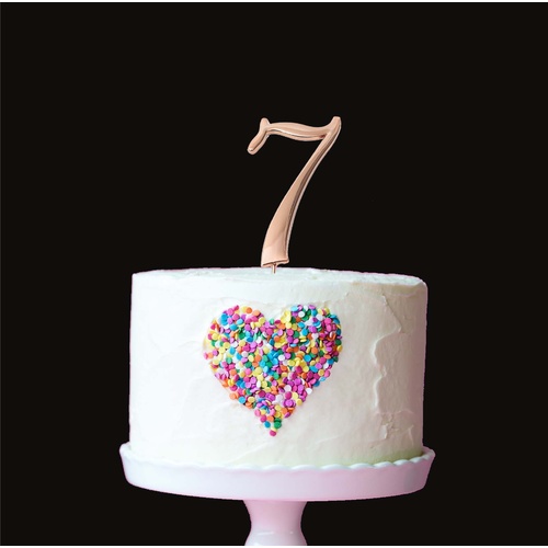 Rose Gold Cake Topper - NUMBER 7