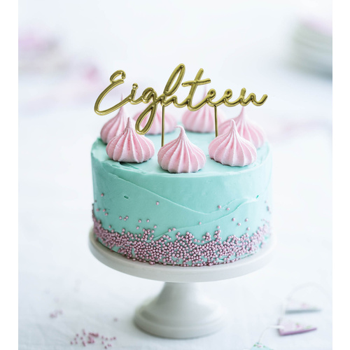 Gold Cake Topper - EIGHTEEN