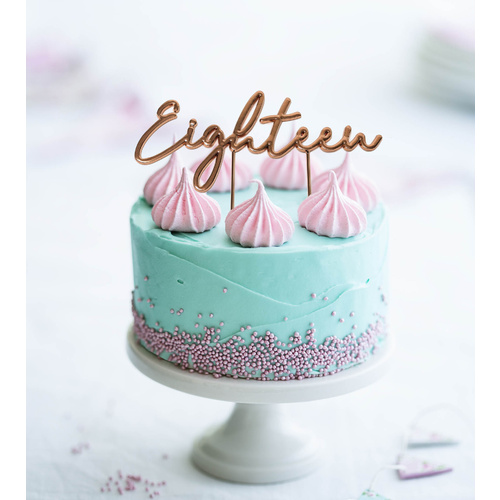 Rose Gold Cake Topper - EIGHTEEN