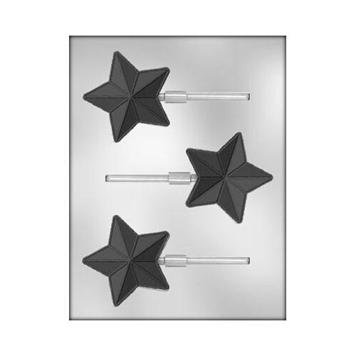 STAR with LINES SUCKER Chocolate Mould