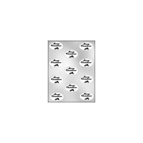 MERRY CHRISTMAS OVAL MINT Chocolate Mould