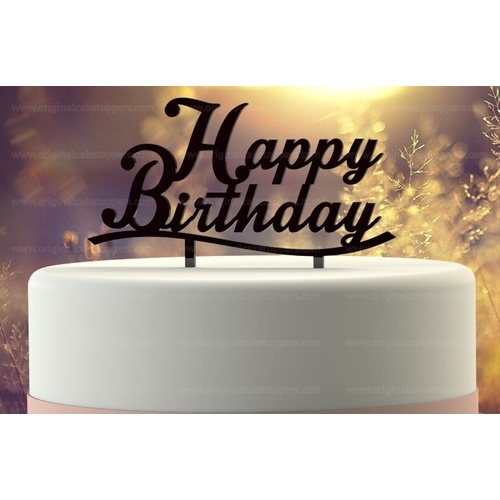Happy Birthday - Black