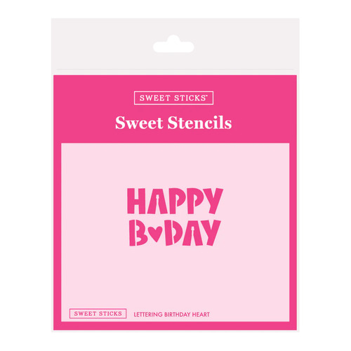 COOKIE STENCIL - Happy Birthday Lettering